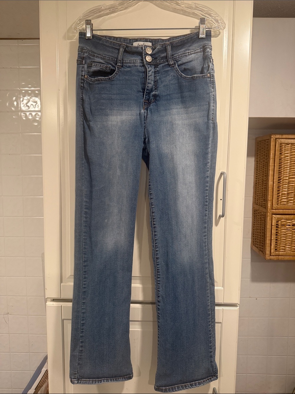 Angels Women’s Light Blue Stretch Bootcut Jeans size 10 7:23 - Picture 1 of 5
